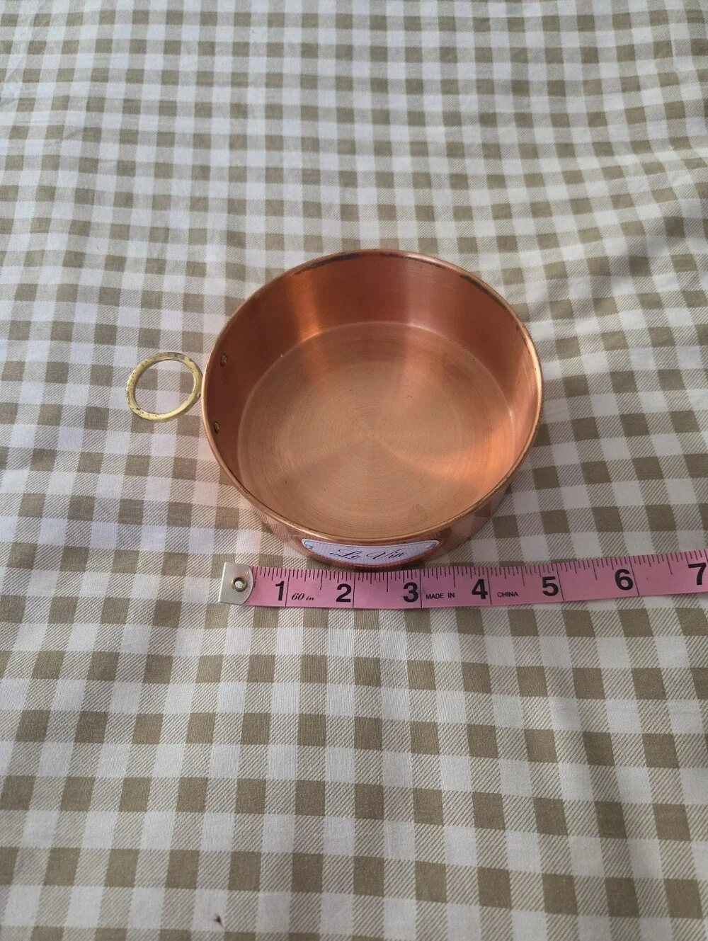 Vintage 1984 Teleflora 'Le Vin' Copper Wine Bottle Coaster + Brass Cork Holder